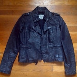 Leather moto jacket